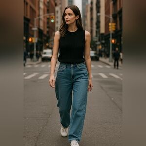 ZARA Chic Black Women's Sleeveless Tank Top